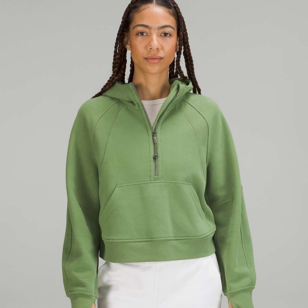 Lululemon Scuba Oversized Half zipped Hoodie-Green Foliage-NWT